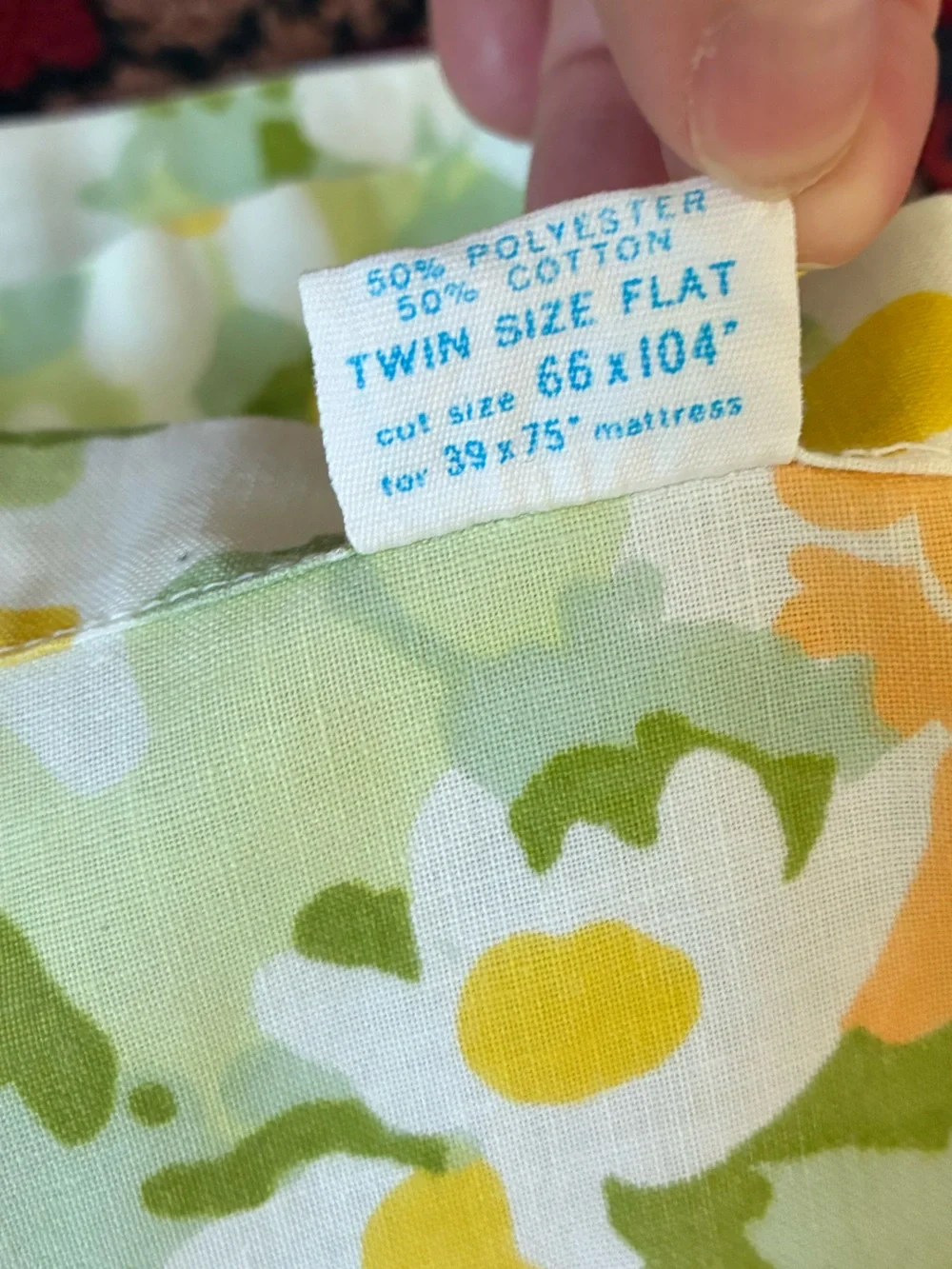 Vintage 70s Montgomery Ward Floral Twin Flat Sheet